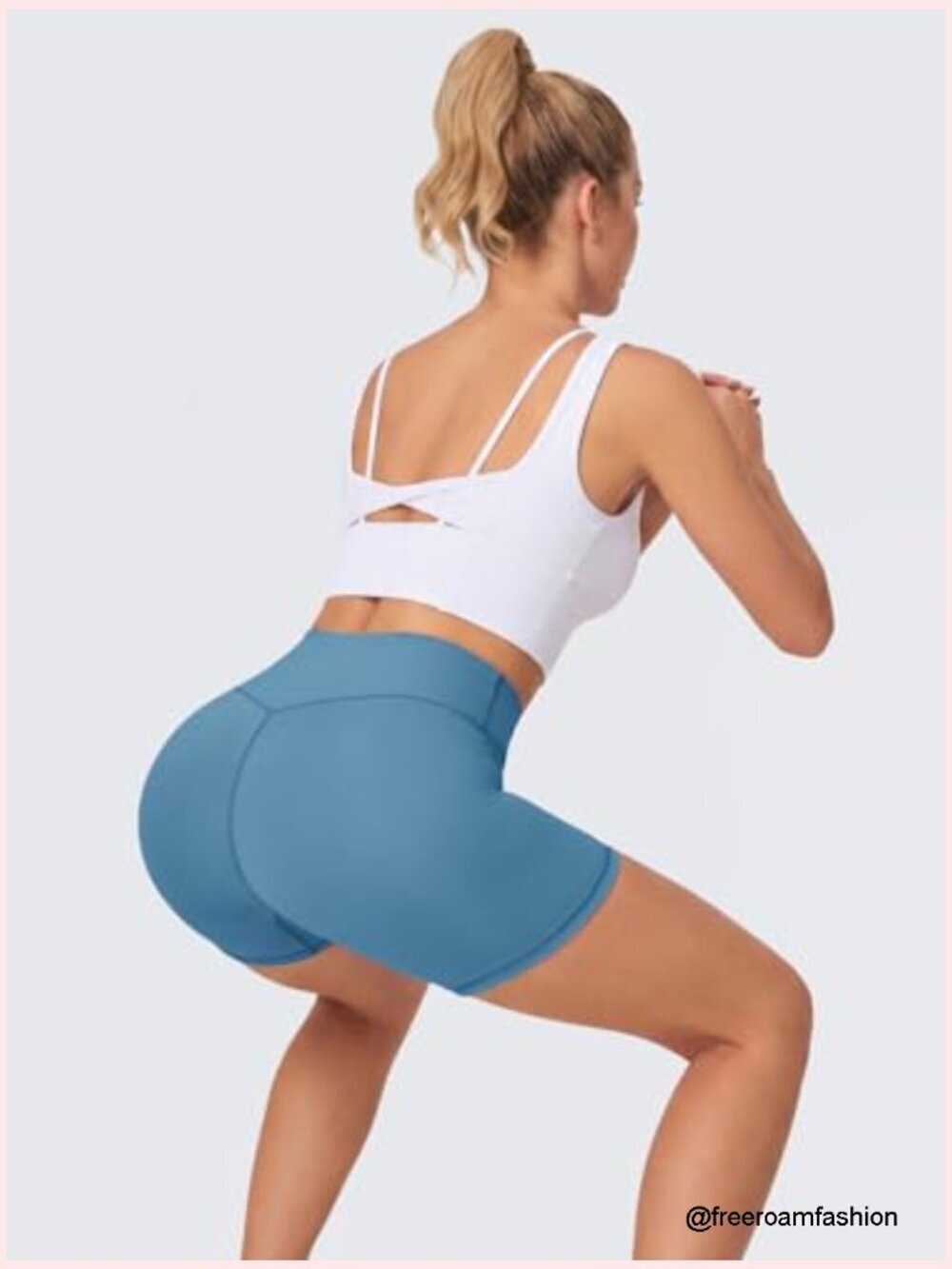 Buttery Soft 4" High Waisted Biker Shorts with Hidden Scrunch - Picture 4 of 6